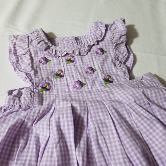 Gymboree Outlet Pretty Pansy VGUC 3-6 Month Romper. - Picture 2 of 3